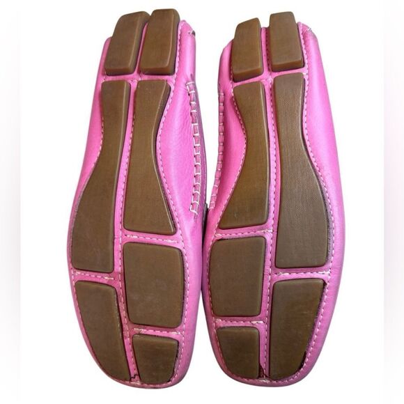 Russell & Bromley Pink Leather Loafers - Picture 10 of 12